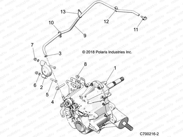 DRIVE TRAIN | DRIVE TRAIN, MAIN GEARCASE MOUNTING - Z19VAA87A2/E87AK/AR/AA (C700216-2)