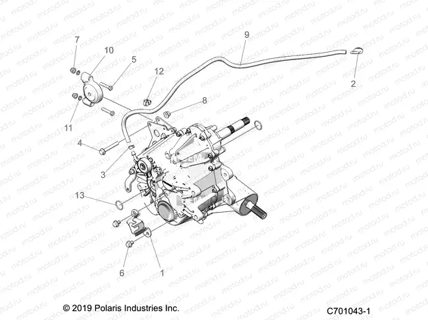 DRIVE TRAIN | DRIVE TRAIN, MAIN GEARCASE MOUNTING- Z20CHA57A2/E57AM (C701043-1)