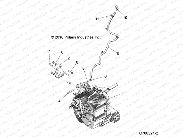DRIVE TRAIN | DRIVE TRAIN, MAIN GEARCASE MOUNTING - Z20N4E92AL/AR/BL/BR (C700321-2)