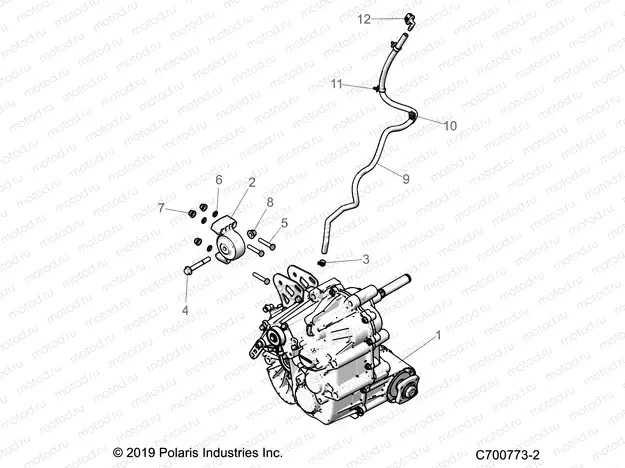 DRIVE TRAIN | DRIVE TRAIN, MAIN GEARCASE MOUNTING - Z20P4L92AG/AP/BG/BP/LG (C700773-2)