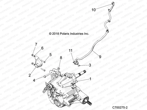 DRIVE TRAIN | DRIVE TRAIN, MAIN GEARCASE MOUNTING - Z21N4M99AG (C700275-2)