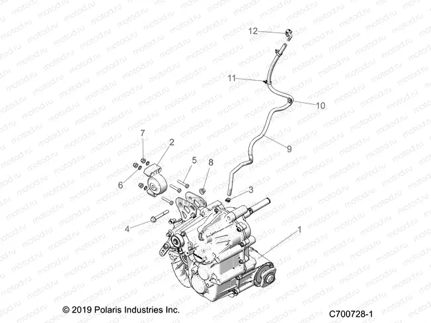 DRIVE TRAIN | DRIVE TRAIN, MAIN GEARCASE MOUNTING - Z21PAE92AE/AN/BE/BN/L92AL/AT/BL/BT (C700728-1)