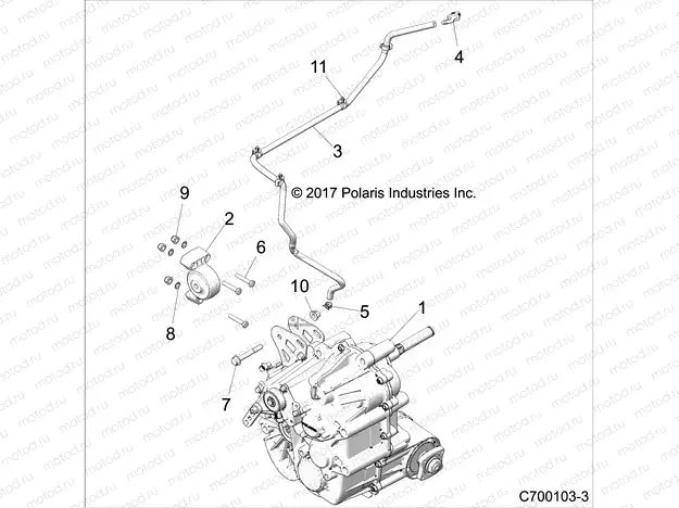 DRIVE TRAIN | DRIVE TRAIN, MAIN GEARCASE MOUNTING - Z21S1E99AR/BR (C700103-3)