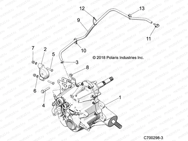 DRIVE TRAIN | DRIVE TRAIN, MAIN GEARCASE MOUNTING - Z22ASK99A4/B4/ASV99A4 (C700298-3)