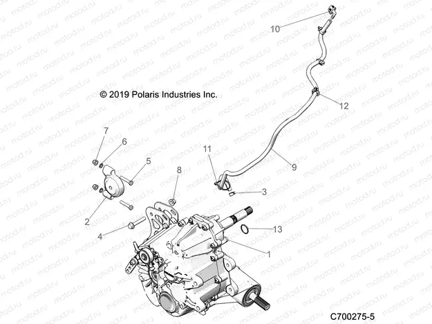 DRIVE TRAIN | DRIVE TRAIN, MAIN GEARCASE MOUNTING - Z22NAS99CZ (C700275-5)