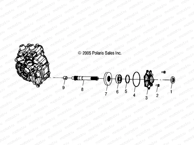 DRIVE TRAIN | DRIVE TRAIN, MAIN GEARCASE OUTPUT SHAFT - A09BG50AA (4999201549920154C11)