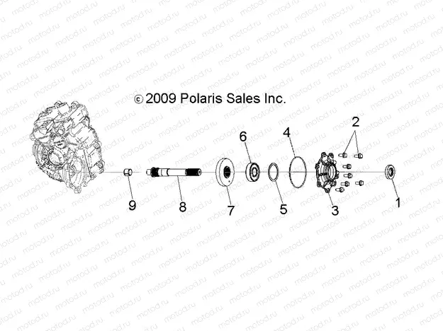 DRIVE TRAIN | DRIVE TRAIN, MAIN GEARCASE OUTPUT SHAFT - A10NG50AA (49ATVSHAFTOUTPUT1332729)