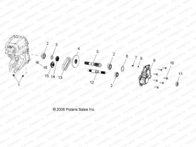 DRIVE TRAIN | DRIVE TRAIN, MAIN GEARCASE OUTPUT SHAFT - R08RF68AD/AF/AZ (4999203249920324D06)