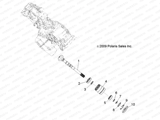 DRIVE TRAIN | DRIVE TRAIN, MAIN GEARCASE OUTPUT SHAFT - R13RH50AG/AH/AM/AR (49RGRTRANSOTPT10450)