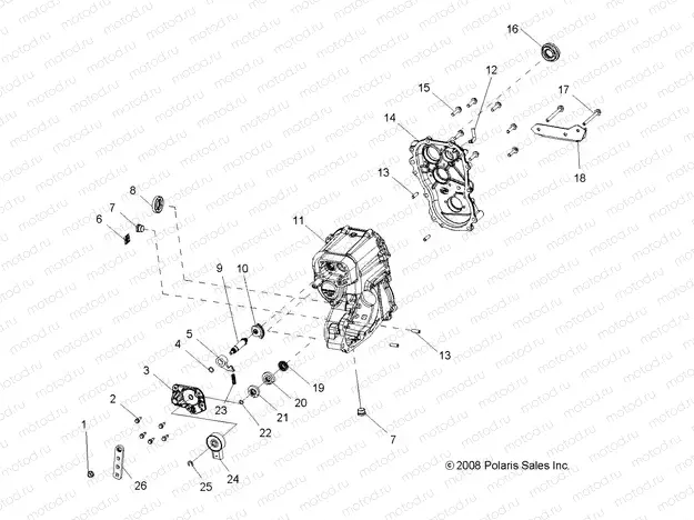 DRIVE TRAIN | DRIVE TRAIN, MAIN GEARCASE - R09RB50AF (49RGRGEARCASE097004X4)