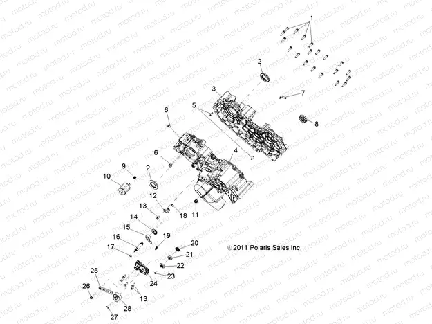 DRIVE TRAIN | DRIVE TRAIN, MAIN GEARCASE - R13RH50AG/AH/AM/AR (49RGRGEARCASE1332982)