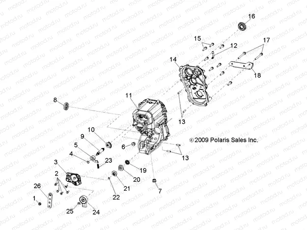 DRIVE TRAIN | DRIVE TRAIN, MAIN GEARCASE - R15RAA76AA/AJ (49RGRGEARCASE106X6)