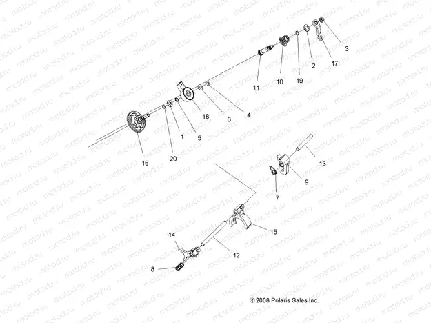 DRIVE TRAIN | DRIVE TRAIN, MAIN GEARCASE SHIFT FORKS (Built 3/01/11 and Before) - A11ZX55FF (49ATVSHIFT09SPXP850)
