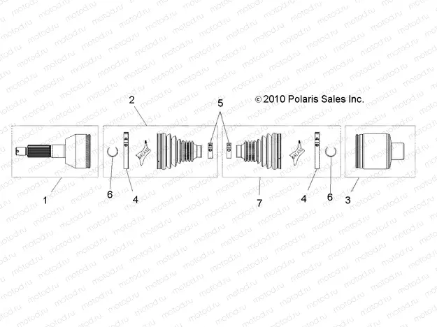 DRIVE TRAIN | DRIVE TRAIN, MID DRIVE SHAFT - R13HR76AG/AR (49RGRSHAFTDRVMID116X6)