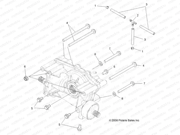 DRIVE TRAIN | DRIVE TRAIN, MID GEARCASE MOUNTING - A15S6A76FA (49ATVGEARMIDMTG096X6)