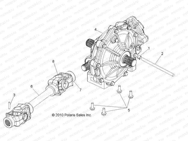DRIVE TRAIN | DRIVE TRAIN, MID GEARCASE MOUNTING - R15RAA76AA/AJ (49RGRGEARCASEMTGMID106X6)