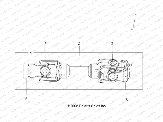 DRIVE TRAIN | DRIVE TRAIN, MID PROP SHAFT - A15S6A76FA (49ATVSHAFTPROP096X6)
