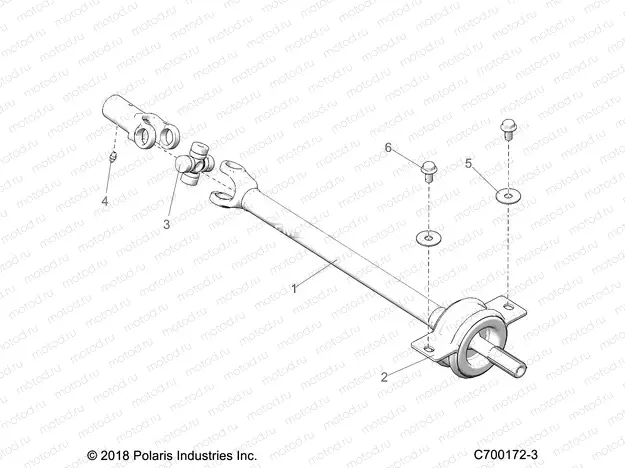 DRIVE TRAIN | DRIVE TRAIN, MID PROP SHAFT - G22G4E99NP (C700172-3)