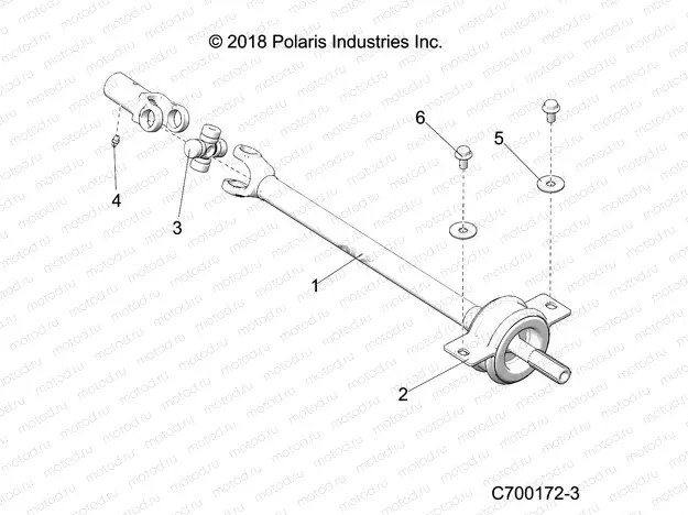 DRIVE TRAIN | DRIVE TRAIN, MID PROP SHAFT - R19RHE99AD/BD/LD/KAK/BK (C700172-3)