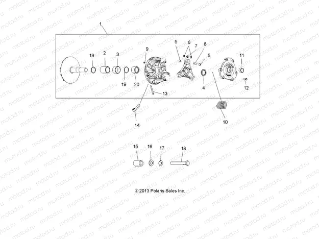 DRIVE TRAIN | DRIVE TRAIN, PRIMARY CLUTCH - A17SES57C1/C2/C7/E1/E2/E7/SET57C1/C2/E1/E2