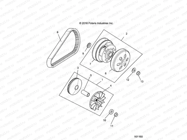 DRIVE TRAIN | DRIVE TRAIN, PRIMARY CLUTCH - A18HAA15B7/B2 (101160)