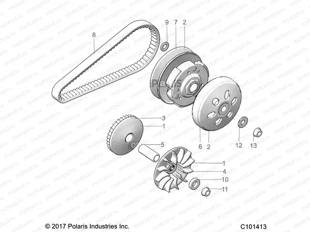 DRIVE TRAIN | DRIVE TRAIN, PRIMARY CLUTCH - A20HZB15A1/A2/B1/B2 (101413)