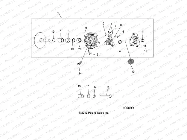 DRIVE TRAIN | DRIVE TRAIN, PRIMARY CLUTCH - A20SEE57F1