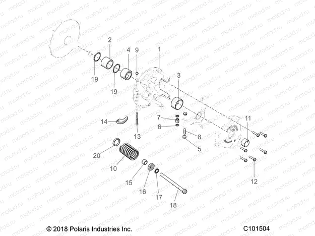 DRIVE TRAIN | DRIVE TRAIN, PRIMARY CLUTCH - A20SVA85A3 (C101504)