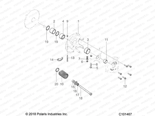 DRIVE TRAIN | DRIVE TRAIN, PRIMARY CLUTCH - A21SYE85AP/CAP (C101467)