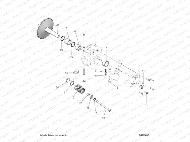 DRIVE TRAIN | DRIVE TRAIN, PRIMARY CLUTCH - A22SXN85A4 (C0211038)