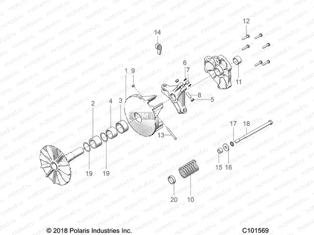 DRIVE TRAIN | DRIVE TRAIN, PRIMARY CLUTCH - A23SDE57P4 (C101569)