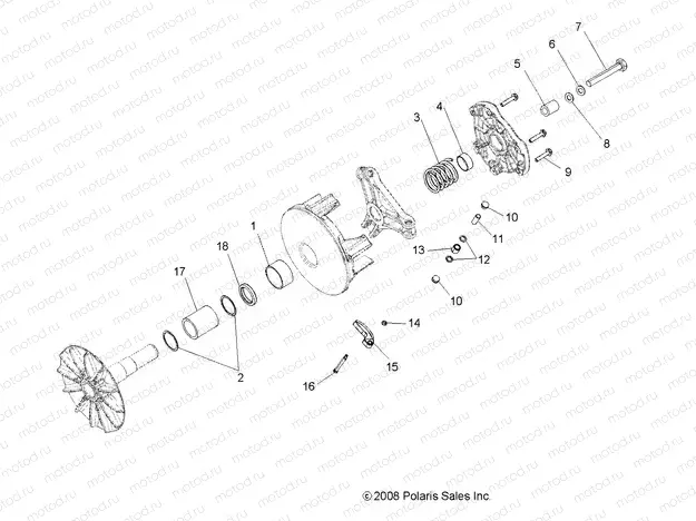 DRIVE TRAIN | DRIVE TRAIN, PRIMARY CLUTCH - R11VH76/VY76 ALL OPTIONS (49RGRCLUTCHDRV09RZRS)