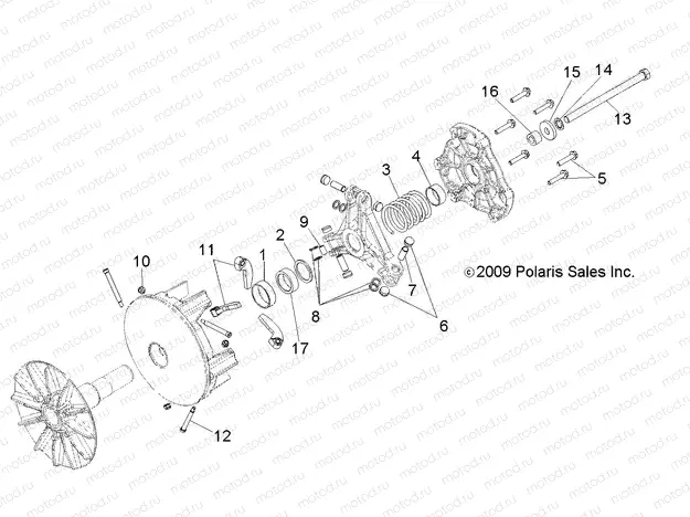 DRIVE TRAIN | DRIVE TRAIN, PRIMARY CLUTCH - R13RH45AG (49RGRCLUTCHDRV10450)