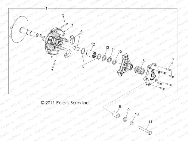 DRIVE TRAIN | DRIVE TRAIN, PRIMARY CLUTCH - R13TH90DG (49RGRCLUTCHDRV12DCREW)