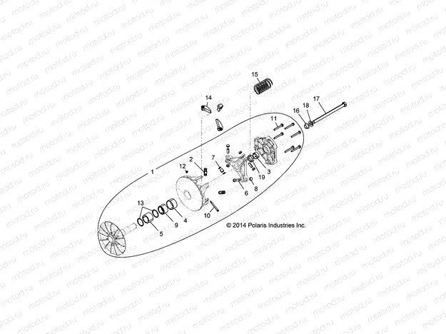 DRIVE TRAIN | DRIVE TRAIN, PRIMARY CLUTCH - R18RVA87A1/B1/E87A9/B9 (49RGRCLUTCHDRV14CREW)