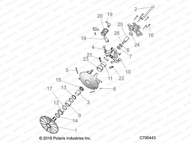 DRIVE TRAIN | DRIVE TRAIN, PRIMARY CLUTCH - R19RRU99/A/B (C700443)