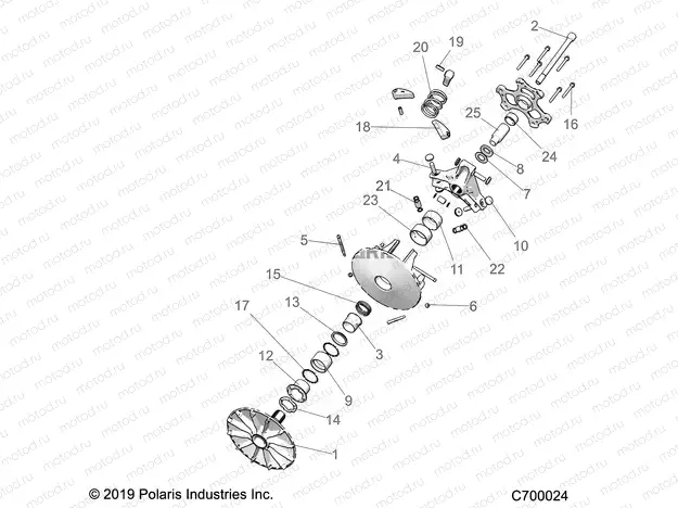 DRIVE TRAIN | DRIVE TRAIN, PRIMARY CLUTCH - R19RSU99A9/AD/B9/BD (C700024)