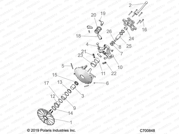 DRIVE TRAIN | DRIVE TRAIN, PRIMARY CLUTCH - R20RRED4F1/N1/SD4C1 TO 1/10/2020 (C700949)
