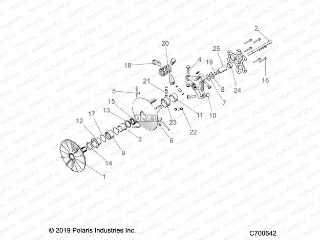 DRIVE TRAIN | DRIVE TRAIN, PRIMARY CLUTCH - R20RSK99AA/AX/A9/AP (C700642)