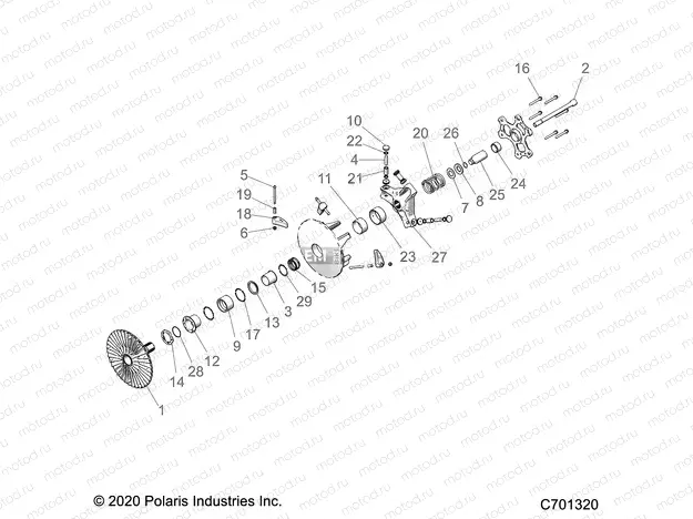 DRIVE TRAIN | DRIVE TRAIN, PRIMARY CLUTCH R21RSJ99A9/B9 (FROM 1/15/2021) (C701320)