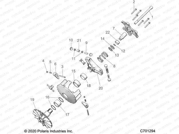 DRIVE TRAIN | DRIVE TRAIN, PRIMARY CLUTCH - R22T6E99A9/AG/AN/B9/BG/BN (C701294)