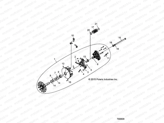 DRIVE TRAIN | DRIVE TRAIN, PRIMARY CLUTCH - Z16VBA87A2/AB/L2/E87AB/AR/LB/AE/AS (700609)
