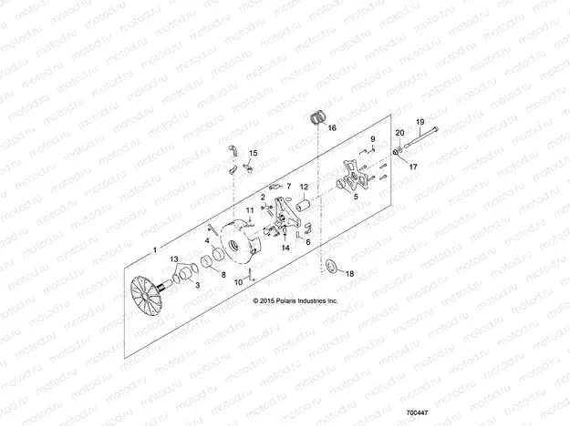 DRIVE TRAIN | DRIVE TRAIN, PRIMARY CLUTCH - Z16VDE92NH/NW (700447)