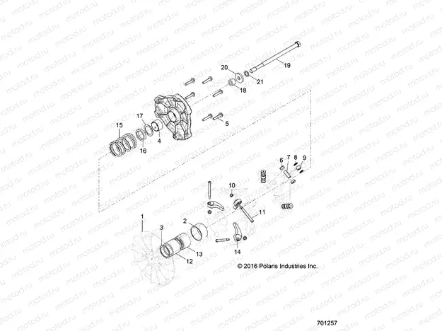 DRIVE TRAIN | DRIVE TRAIN, PRIMARY CLUTCH - Z18VHA57B2 (701257)