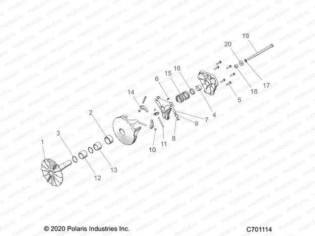 DRIVE TRAIN | DRIVE TRAIN, PRIMARY CLUTCH - Z20CHA57K2 (C701114)