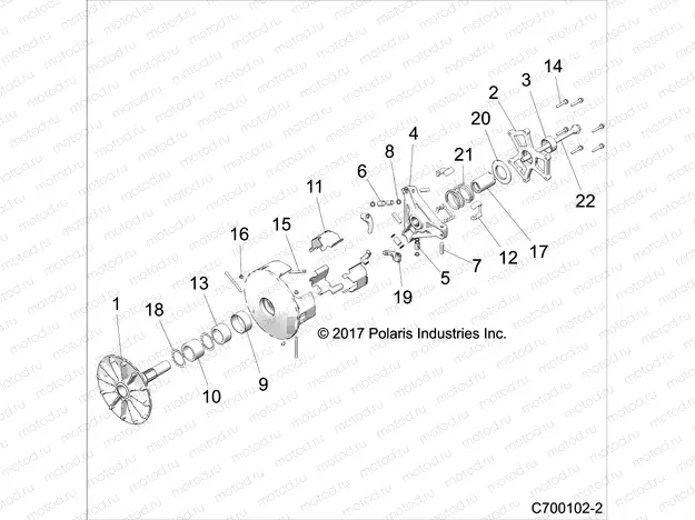 DRIVE TRAIN | DRIVE TRAIN, PRIMARY CLUTCH - Z20S1E99NG (C700102-2)