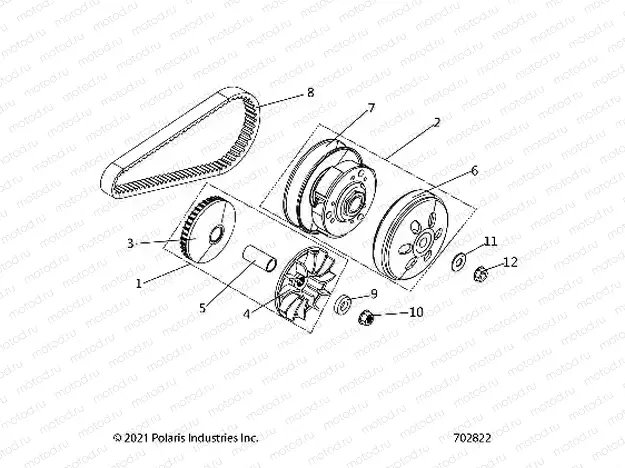 DRIVE TRAIN | DRIVE TRAIN, PRIMARY CLUTCH - Z21HCB18B2 (702822)