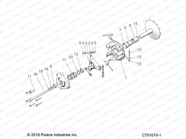 DRIVE TRAIN | DRIVE TRAIN, PRIMARY CLUTCH - Z23A5P87A4/K87A4/A87A2(C701015-1)
