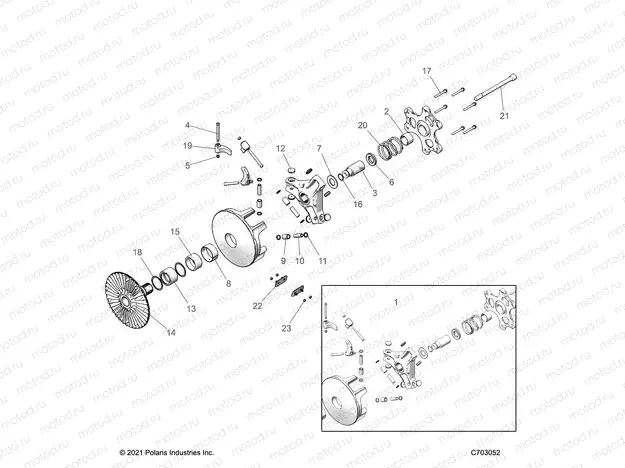 DRIVE TRAIN | DRIVE TRAIN, PRIMARY CLUTCH - Z23R4E92A/92B (C0702876-2)
