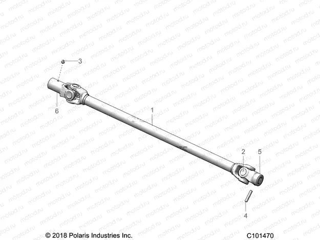DRIVE TRAIN | DRIVE TRAIN, PROP SHAFT, FRONT - A21SXA85A1/A7/CA1/CA7 (C101470)